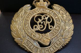 Royal Engineers brass plaque