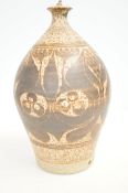 Studio pottery stoneware lamp Height 37 cm