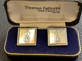 Silver boxed Fattorint cufflinks