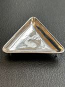 Silver deco triangular dish