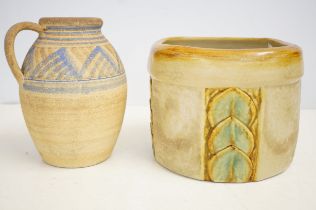 Denby stoneware jug & Denby planter