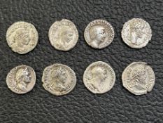 8 Roman silver coins