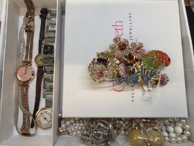 Collection of costume jewellery & wristwatches