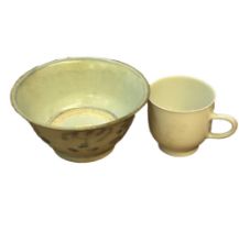 Nanking cargo bowl together with a plain tea cup -