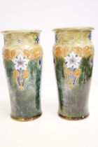 Pair of Royal Doulton stoneware salt glazed vases