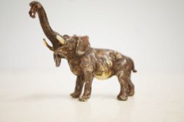 Austrian painted bronze elephant