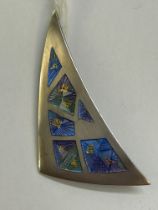 Silver & enamel brooch