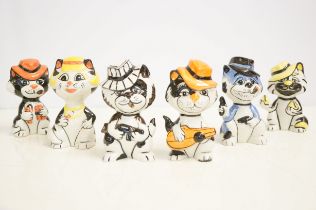 Lorna Bailey set of 6 mobster cats 'rare'