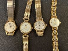 4 Ladies Watches including; Swiss made Ingersoll,