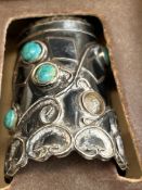 Silver & turquoise thimble
