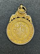 9ct Gold 1930's medal St Helens & district Sunday