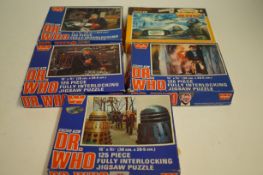 5x Dr Who jigsaw puzzle all appear to be unopened