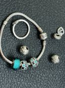 Pandora charm bracelet & charms
