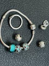 Pandora charm bracelet & charms