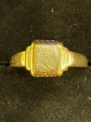 9ct Gold signet ring size L