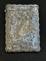 Thomas Haynes 1901 silver card case 9 cm x 7 cm Hi