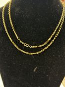 9ct gold chain 15.8 grams. Length 80 cm