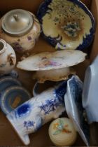 Box of ceramics to include victorian & Wedgwood