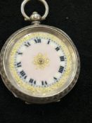 Ladies silver fob watch - spares/repairs