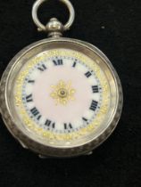 Ladies silver fob watch - spares/repairs