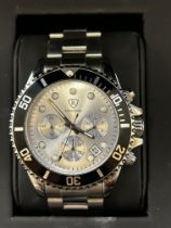 Gents Ruckstaul chronograph wristwatch boxed