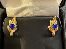 Pair of 9ct gold earrings
