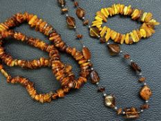 Collection of amber jewellery