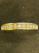 9ct Gold ring set with diamonds size N 2.5g