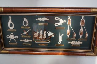 Shadow box with nautical knots