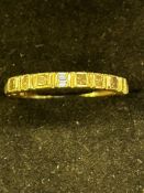 9ct Gold ring set with smokey quartz & diamonds Si