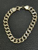 Silver curb bracelet Weight 32.6g