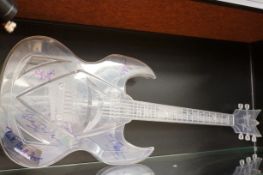 Air guitar signed by the Rolling stones dated 2005