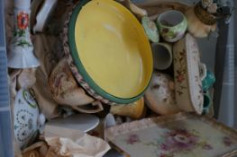 Box of ceramics to include blush ivory, wedgwood &