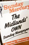 Enamel Sunday mercury newspaper sign