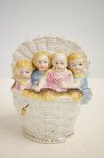 German ceramic child group - late 19th early 20th