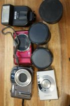 2 Casio digital cameras, Cannon camera, Hoya 58 mm