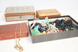 3x Jewellery boxes & a box of costume jewellery
