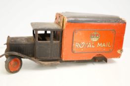 Triang Royal Mail 1930s tinplate /wooden body four wheel van