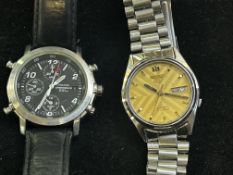 Pulsar chronograph wristwatch & Seiko 5 automatic