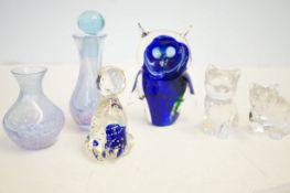 Collection of Caithness & art glass animal figures