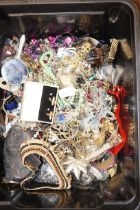 Large box of costume jewellery