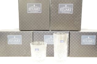 10x Stuart Crystal glasses - 6 whisky tumbler / 4
