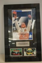 Signed lewis Hamilton display with coa