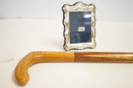 Sterling silver photo frame together with a walkin