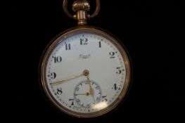 Limit gold plated pocket watch with sub second dia