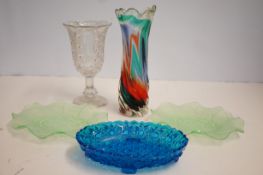 Murano twisted vase & other glass ware to include