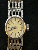 Boxed silver ladies Rotary wristwatch