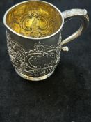 Silver Christening cup (small split and dent)