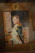 Very early framed oil painting portrait of Napoleon