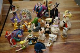 Large collection of ceramic Disney figures